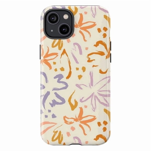 Abstract Floral Brushstroke iPhone Case | Artsy Colorful Aesthetic Phone Cover for iPhone 16 15 14 13 12 11 (Pro, Max, Plus)