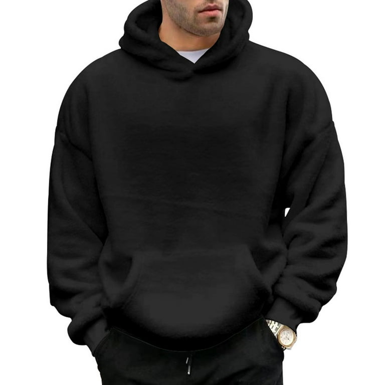 Fluffy fleece hoodie mens sale