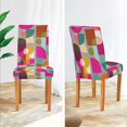 thumbnail image 3 of Yayeee 2 Pack Dining Chair Covers Stretch Parson Chairs Slipcovers Seat Protector, Abstract Geometric Pattern, 3 of 6