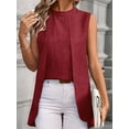 thumbnail image 5 of Womens Business Casual Tank Top Summer Sleeveless Outfits 2025 Spring Trendy Dressy Work Shirts Red XL, 5 of 8