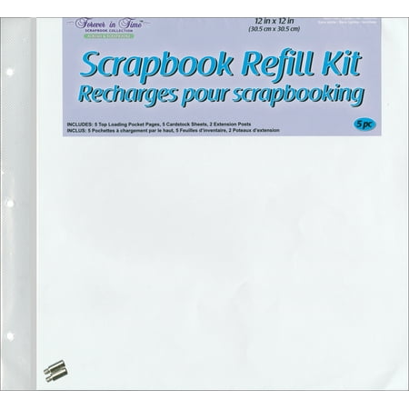 MultiCraft Imports Post Bound Album Refills 12"X12" 5/Pkg-