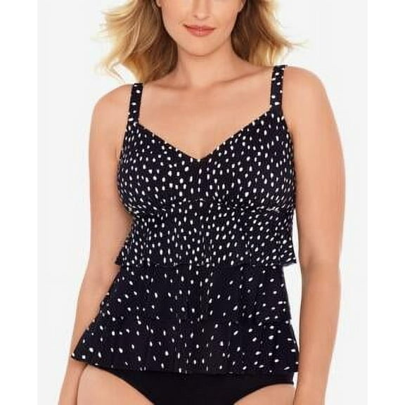 Swim Solutions Tiered Tankini Top Size 14