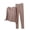 Khaki, variant on Women's Modal Cotton Polyester V - Neck Long Sleeve Full Length Pajama Set Casual Loose Comfortable Spring Autumn Sleepwear Plus Size M - 5XL