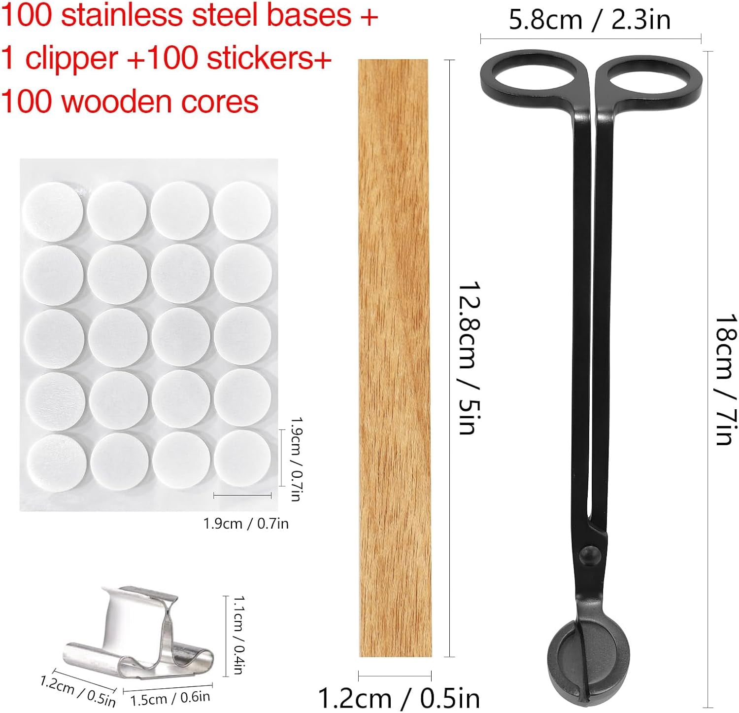 301Pcs Wood Wicks for Candles Making,Wooden Candle Wicks,with Trimmer Natural Crackling Wooden Wicks for DIY Candle Making