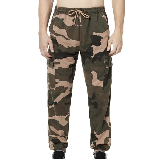 KIHOUT Pantalon Cargo de Randonnée pour Homme Léger Résistant à l'Eau Séchage Rapide Camouflage Plein Air Pêche Voyage Escalade Pantalon de Travail