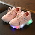 thumbnail image 4 of fvwitlyh Kids Tennis Shoes Girls Run Shoes Girls Breathable Children&nbsp;Baby Boys Led Mesh Luminous Sport Shoes for 1 Year Old Girl, 4 of 5