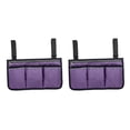 thumbnail image 1 of Advancent Wheelchair Side Bag Pouch Bed Pocket Organizer Rail Phone 2piezas Púrpura 32.5 x 18 cm, 1 of 1