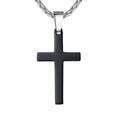 thumbnail image 1 of SUTENGDA Collier Pendentif Croix Simple en Acier Inoxydable pour Hommes, 1 of 5