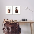 thumbnail image 6 of Stupell Industries Glass Whiskey Bottles Brown Black Alcohol Liquor Framed Wall Art Design by Avery Tillmon, 2 Piece, 11" x 14", Black Framed, 6 of 7