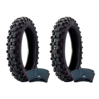 CALU LUKY 2.50-10 Dirt Bike Tire & Inner Tube Set - For Mini Pit Bikes (Honda CRF50, Yamaha PW50, Etc.)