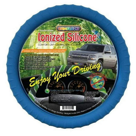 Cameleon Cover 151E- NAVY BLUE IONIZED New Silicone Navy Blue Steering Wheel Cover