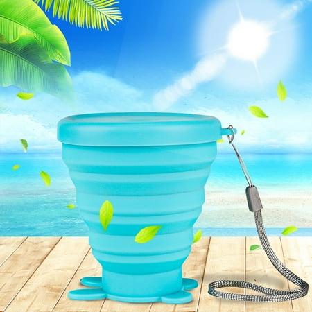 

Mittory Collapsible Travel Cup Silicone Folding Water Cups With Lids Reusable Cup