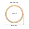 thumbnail image 2 of Wooden Bangle Bracelet, 2 Pack 81mm - Log Retro Macrame Rings, Unfinished Smooth Wooden Rings for Crafts, 2 of 6