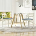 thumbnail image 4 of Costway Dining Chairs Set of 2 with Rubber Wood Frame Padded Seat & Open Ladder Low Back, 4 of 9
