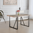 thumbnail image 4 of Modern Dining Table 5-Piece Kitchen Table Set for 4, 55 Inch Rectangular Wood Dining Table with 4 Suede Chairs for Kitchen, Dining Room, 4 of 9