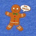 thumbnail image 2 of CafePress - Oh Snap Gingerbread Man - Cute Infant Baby Football Bodysuit, 2 of 3