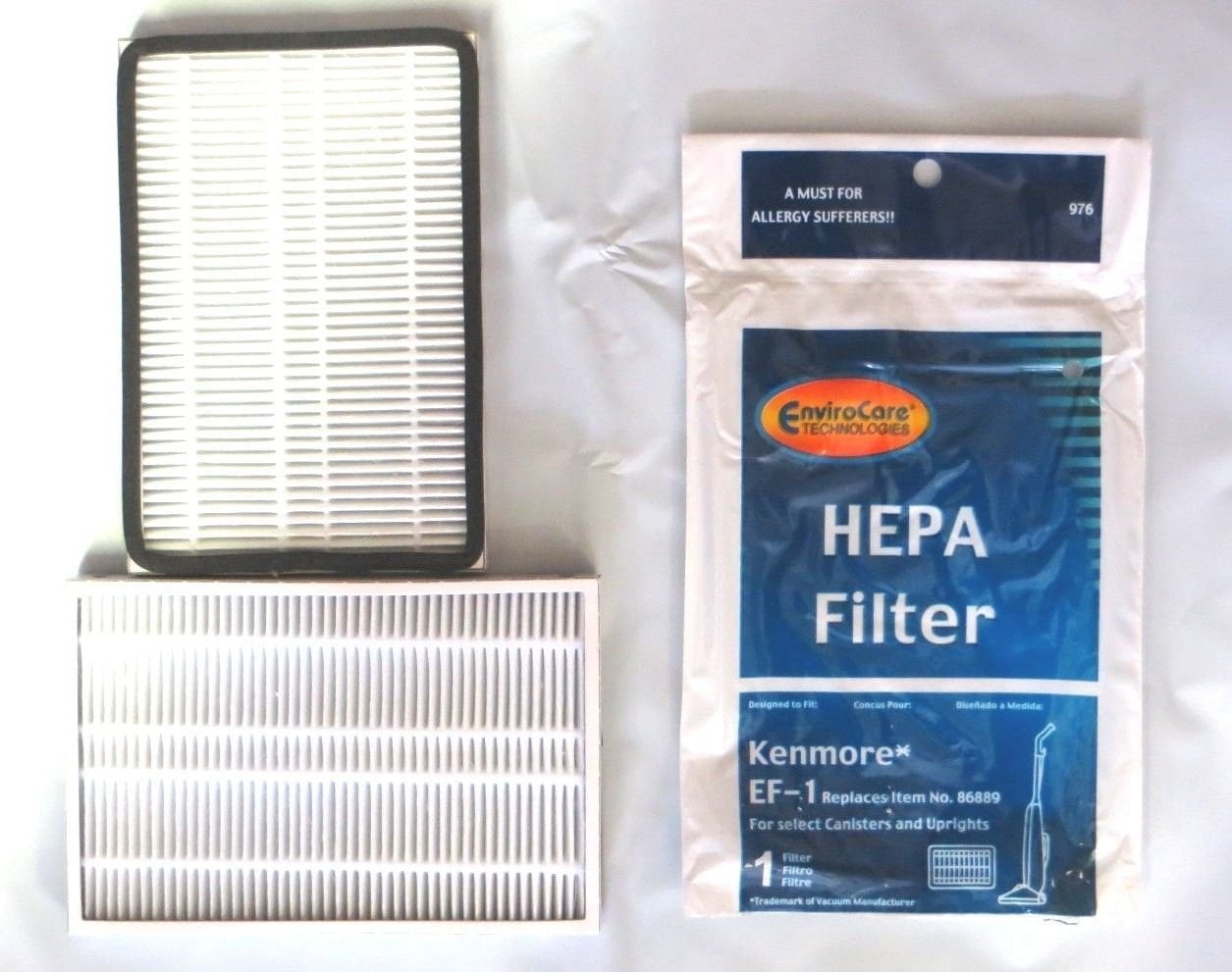 2 Kenmore Vacuum Filters EF-1  86889 EF-1 Exhaust HEPA 