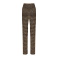 thumbnail image 5 of YYDGH Women's Stacked Leggings Striped Fuzzy Knitted Extra Long Pants High Waisted Skinny Flare Pants Streetwear Brown Brown, 5 of 6