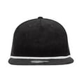 thumbnail image 2 of Decky 6043 5 Panel High Profile Relaxed Corduroy Rope Hat-Black/White, 2 of 4