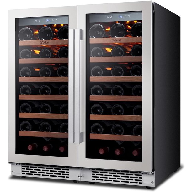 Ca'Lefort 30 Inch Wine Fridge, Side by Side Wine Cooler Refrigerator