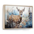 thumbnail image 2 of Designart "Deer Winters Beauty I" Animals Floater Framed Canvas Wall Art, 2 of 7