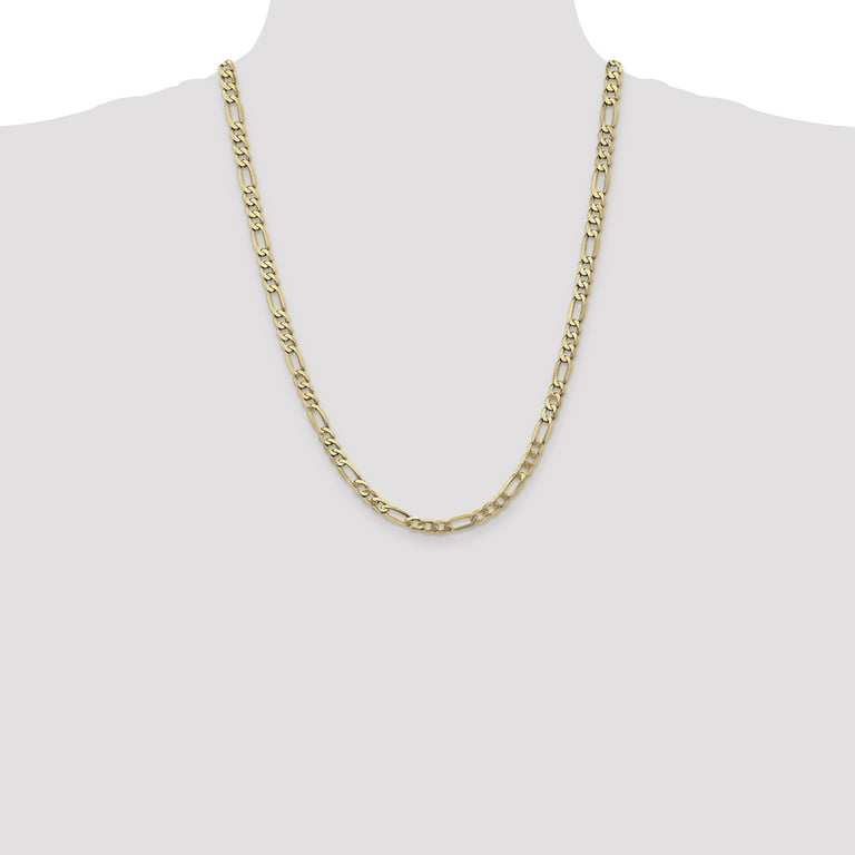 Primal Gold 14 Karat Yellow Gold 5.25mm Flat Figaro Chain