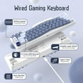 thumbnail image 4 of ATTACK SHARK AKS068 Alice Layout Wired Mechanical Keyboard, Gasket Mount 68 Keys Ergonomic 60% Gaming Keyboard USB-C, VIA-Programmable, Hot-Swappable Tactile Switch, RGB Backlit, Knob, NKRO, PC/MAC, 4 of 12