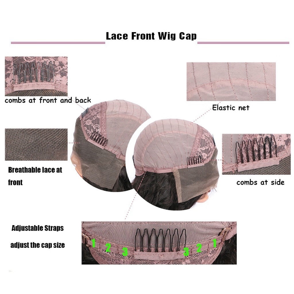 Natural Wave Lace Wigs Brazilian Human Hair Short Curly Wavy Lace Front Wigs