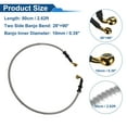 thumbnail image 4 of 80cm Motorcycle Brake Clutch Oil Hose Line Nylon Stainless Steel Wire Braid PU Motorcycle Hydraulic Brake Line for Motorcycles Dirt Bikes Silver Tone, 4 of 6