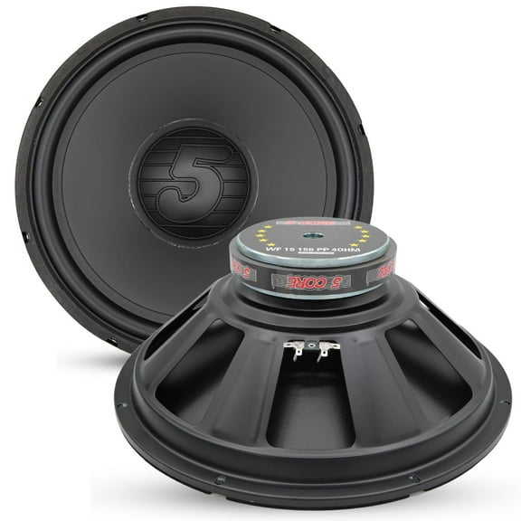 15 Inch Car Subwoofer 500W Peak | 4 Ohm | 250W RMS | 60oz Y30 Magnet | Poly Cone | Rubber Surround