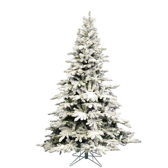 Árbol de Navidad Vickerman flocado en abeto de Utica, 6.5 pies, sin iluminación