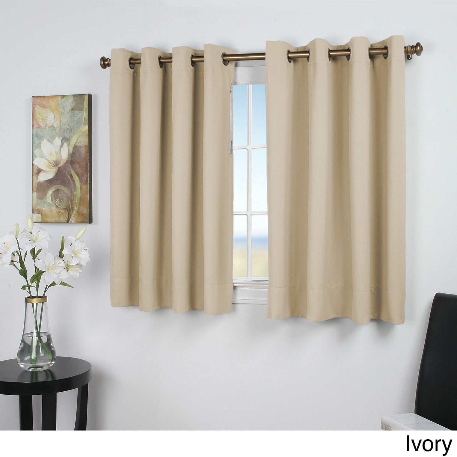 Ricardo Trading Ultimate Blackout 54-Inch Short Length Grommet Curtain ...