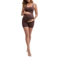 thumbnail image 2 of INSPIRE CHIC Women's Push Up Tummy Control Butt-Lifting Shapewear U-Neck Cross Back Stretch Invisible Maternity Bodysuits S Brown, 2 of 5