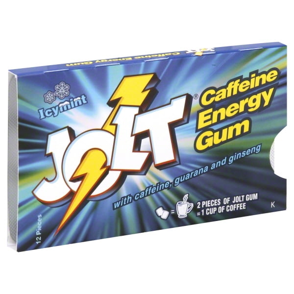 Gumrunners Jolt Caffeine Energy Gum, 12 ea