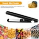 thumbnail image 3 of Mini sellador de bolsas, sellador de alimentos al vacío con calefacción eléctrica de mano (negro, blanco, EE. UU.) Likrtyny Libre de BPA, 3 of 7