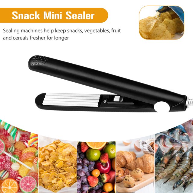 Mini sellador de bolsas, sellador de alimentos al vacío con calefacción eléctrica de mano (negro, blanco, EE. UU.) Ehuebsd Libre de BPA