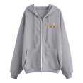 thumbnail image 6 of Oversized Hoodie Womens Sweatshirt for Women Casual Daily Wear Zip Up Women's Hoodies And Sweatshirts With Hood For Everyday Long Sleeve Design Back To School Print Pairing Jeans, 6 of 6
