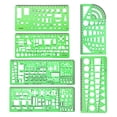 thumbnail image 1 of 6 Pcs Architect Multi Purpose Drawing Template Set House Plan Interior Design And Furniture Drafting Tool Ruler, 1 of 5