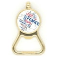 thumbnail image 1 of Words City Name France Mark Map Beer Bottle Cap Opener Stainless Steel Key Chain, 1 of 3