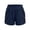 Navy, variant on Bxsruta Women's Casual High Waist Elastic Shorts with Pockets and Decorative Buttons Cotton Spandex Wide Leg
