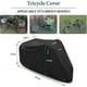 thumbnail image 4 of Tricycle Cover,Electric Tricycle Covers, Bike Covers for Bicycles Outdoor Recumbent Trike Cover Waterproof,Black,75" L x 30" W x 44" H, 4 of 5