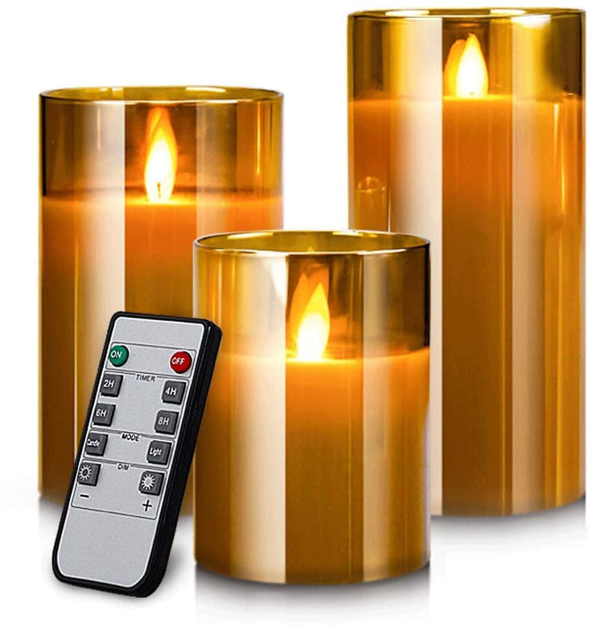 Vinkor Flameless Candles Outdoor Flickering Flame Battery Operated Wickless 5 Pc 