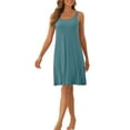 thumbnail image 2 of INSPIRE CHIC Women's Valentines Day Sleeveless Pajama Dress Modal Chemise Sleepshirts Nightshirts Spaghetti Strap Nightgowns S Lake Green, 2 of 6