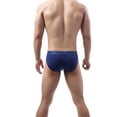 thumbnail image 3 of HUPOM Mens Underwear Boxer Briefs Male Thongs Medium waist Comfort Waist Solid Boxer Briefs Dark Blue 2XL, 3 of 3