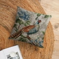 thumbnail image 6 of Zippered Pillow Cover Vintage Bird Flower Pillow Protector Chinoiserie Pheasant Bird Decor Pillows for Couch Sofa Bed 18"x18", 6 of 7