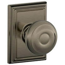 Schlage F10-Geo-Add Georgian Passage Door Knob Set - Grey