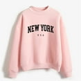 thumbnail image 2 of Sweatshirts for Women ZHUGeLI Pullover Women's Christmas Printing Solid Loose Long Sleeve Round Neck Sweatshirt Casual Pullover Shirts Pullover Sweatshirt Women Sweatshirt Top, 2 of 4