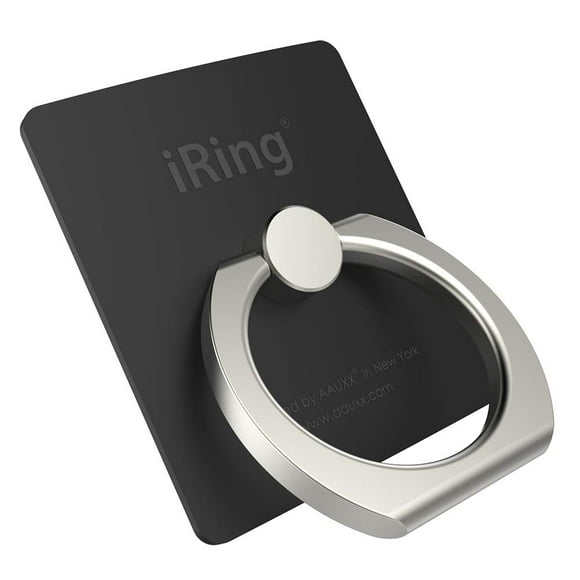Soporte de anillo de teléfono iRing original negro mate para iPhone y Galaxy