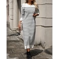 thumbnail image 5 of Dresses for Women 2024 Striped Boho Midi Bodycon Dress Long White Dress Alsol Lamesa, 5 of 6