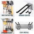thumbnail image 4 of Wall Mount Tool Storage Rack, Heavy Duty Garage Organizer, Garden Hooks and Hangers, Hold Up to 350lbs Grey AK806, 4 of 16
